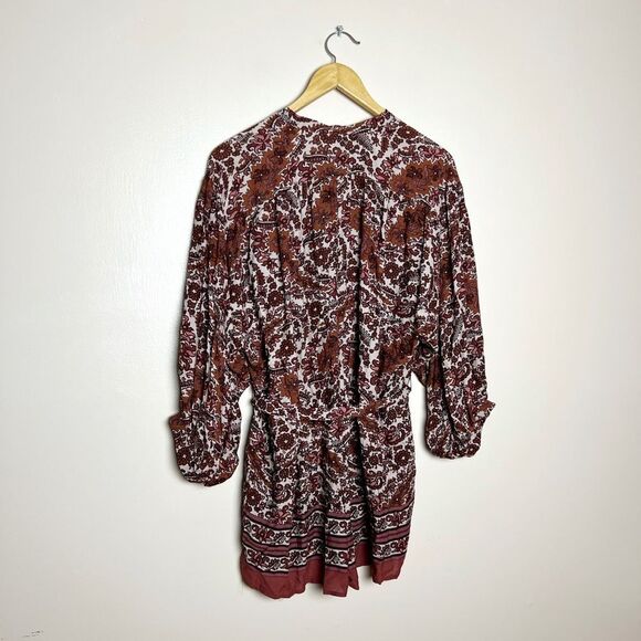 CLEARANCE! Rust Olivaceous L/S Shorts Romper Size M - Picture 2 of 7